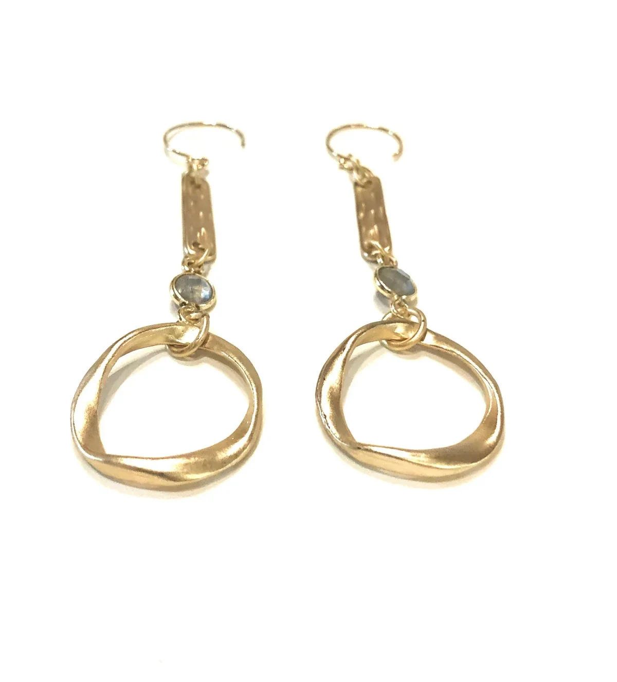 Gold And Labradorite Lola Earrings