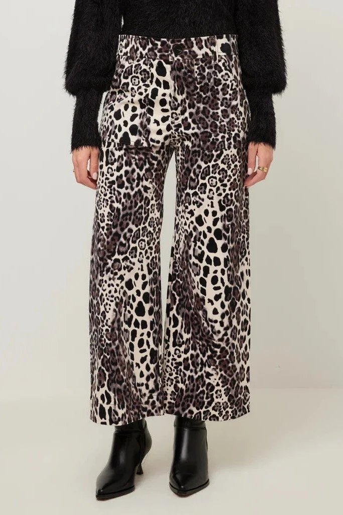 Animal Print Rylee Cropped Pant