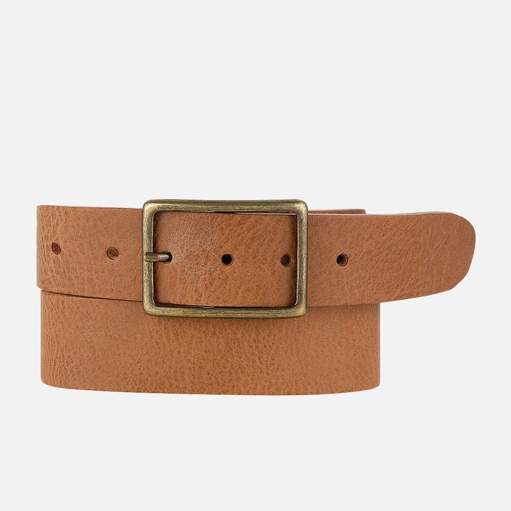 Beige Leather May Belt