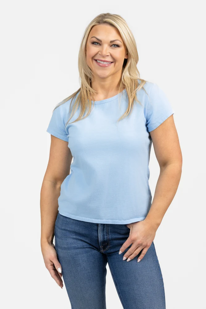 Blue Cotton Tee