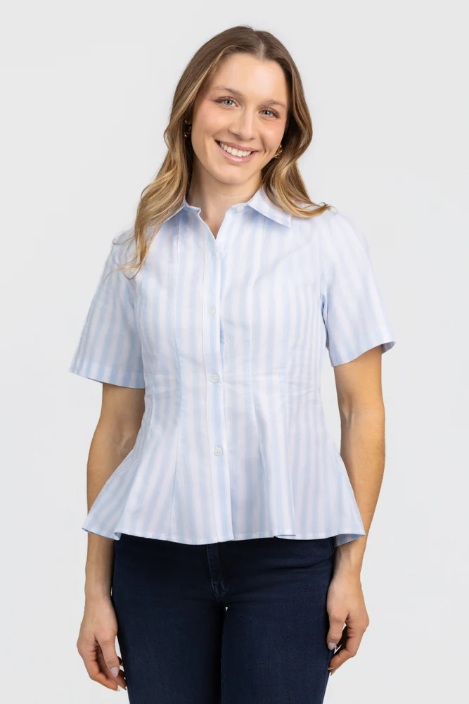 Blue White Stripe Porter Top