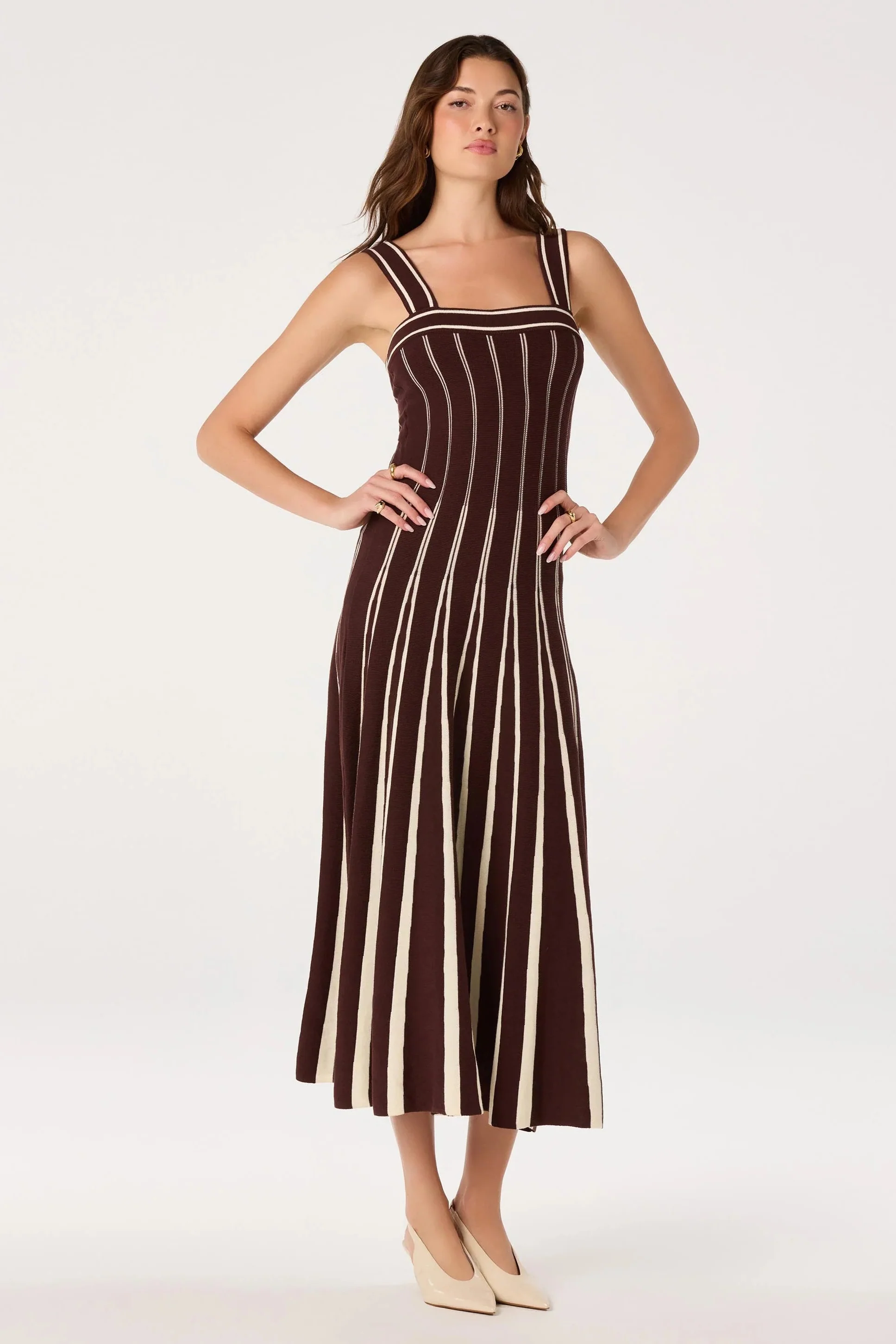 Brown Cream Marlen Dress