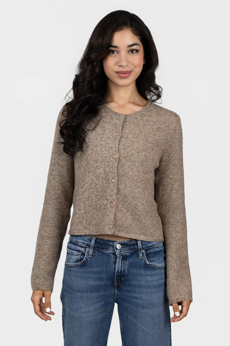 Camel Knitted Cardigan