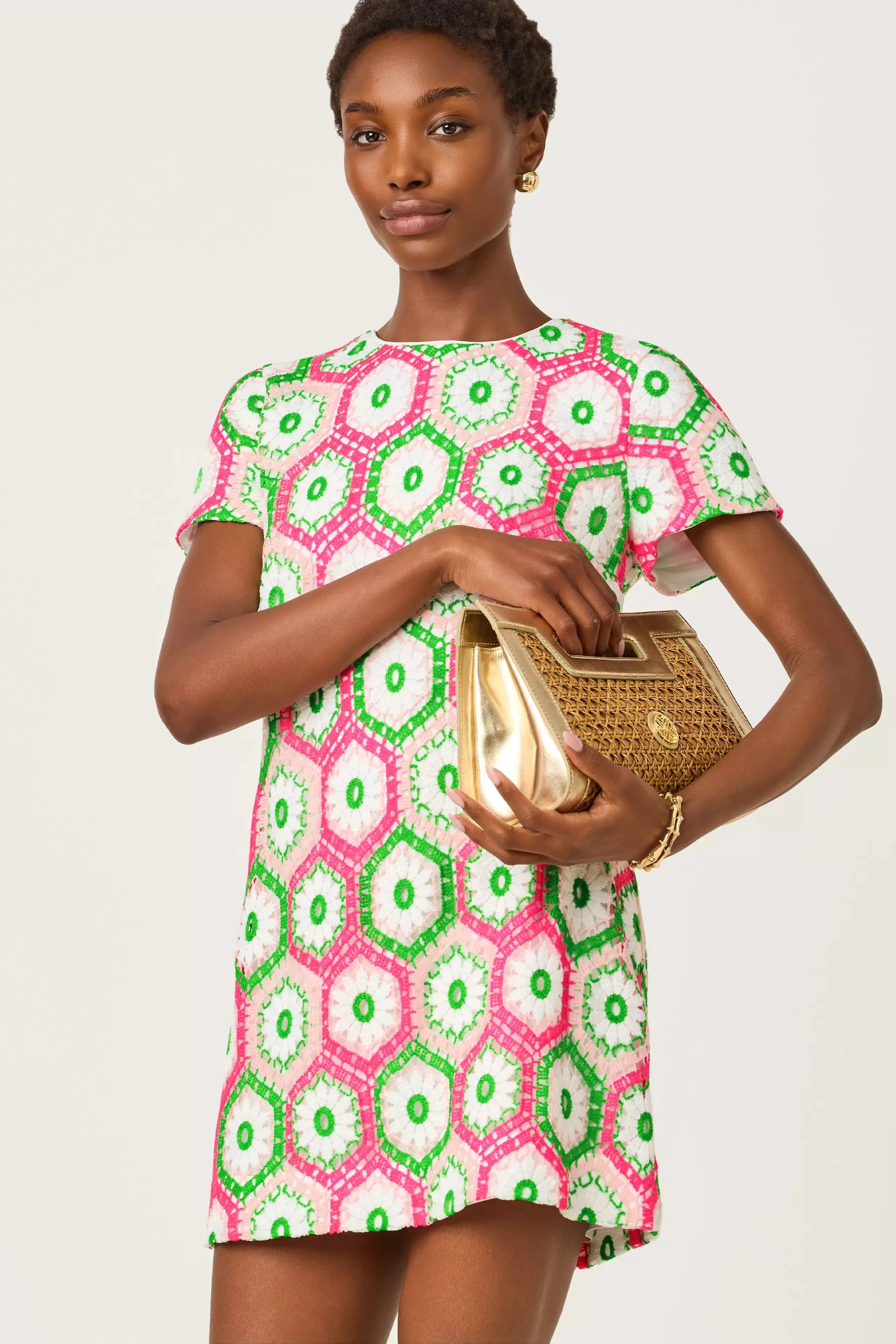 Cherry Blossom Daisy Hex Leyla Dress