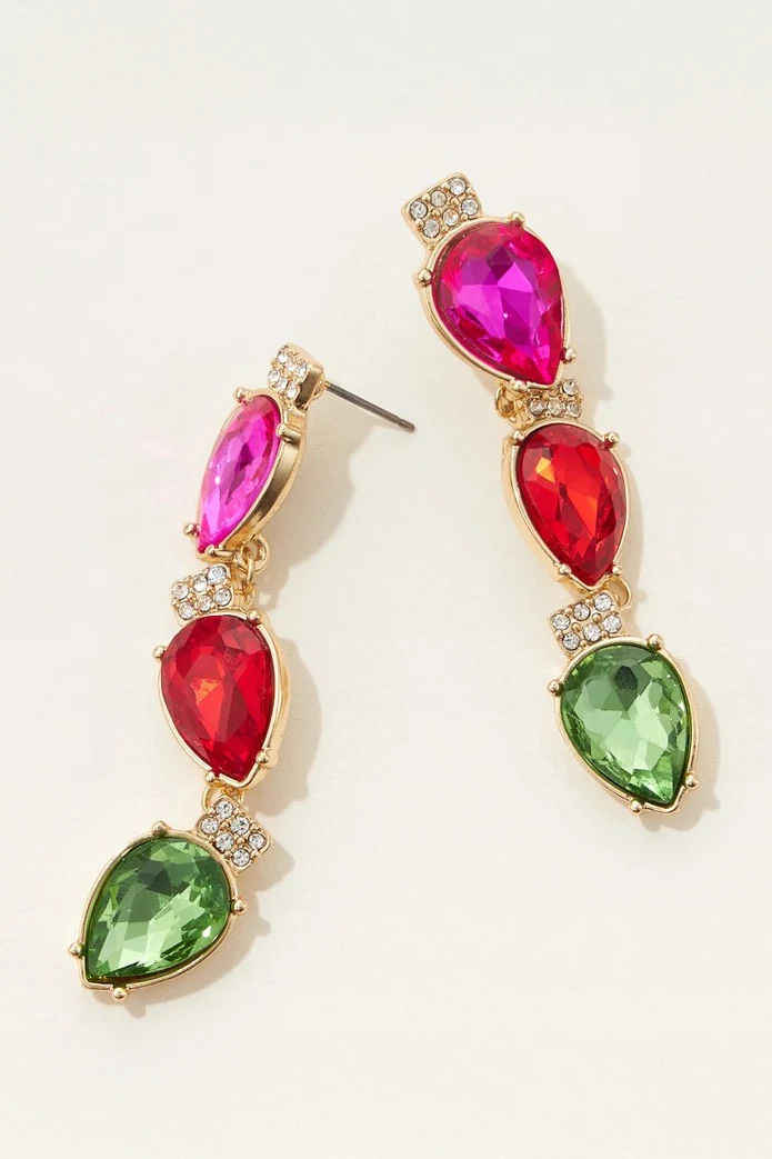 Christmas Light Bulb Drop Earrings