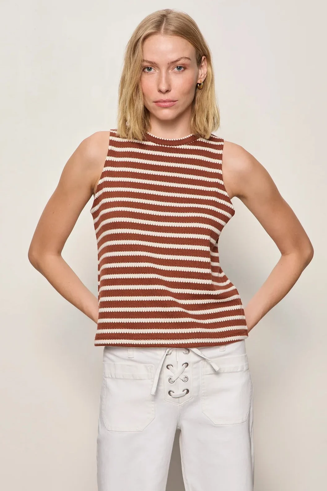 Clay Stripe Campari Tank