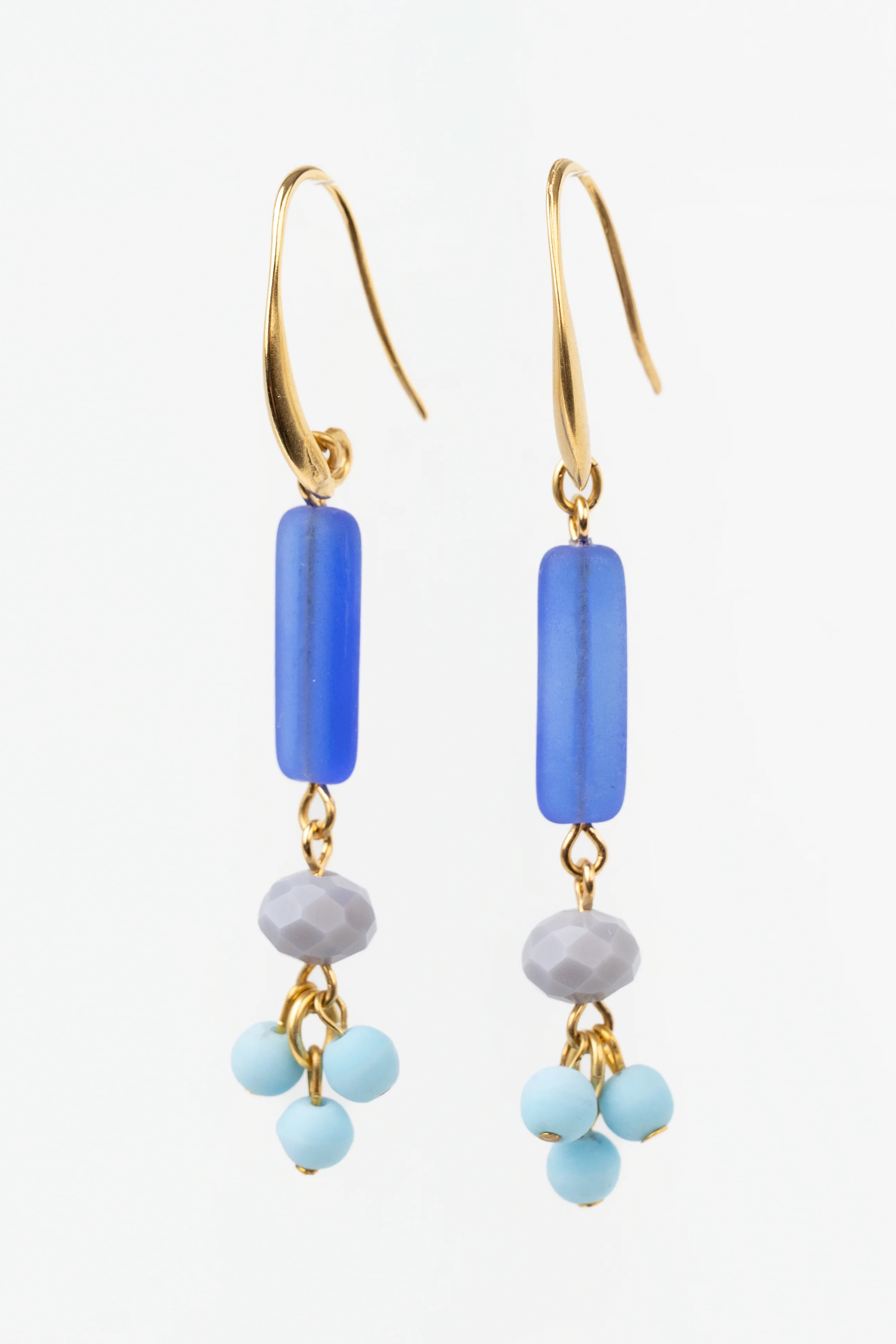 Cobalt Glass Earrings