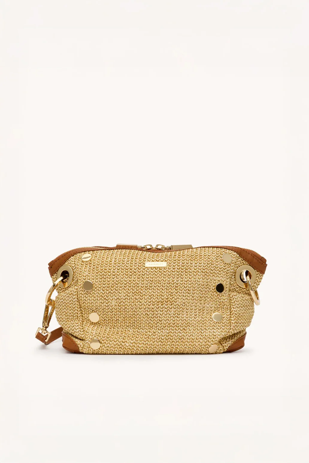 Cocoa Raffia Daniel Crossbody Clutch