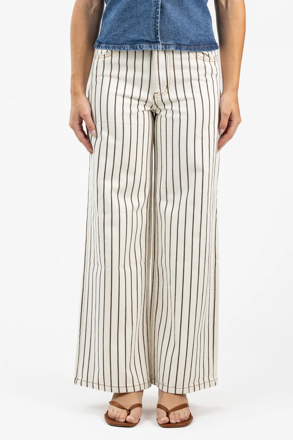 Cream Multi Stripe Fenton Jean
