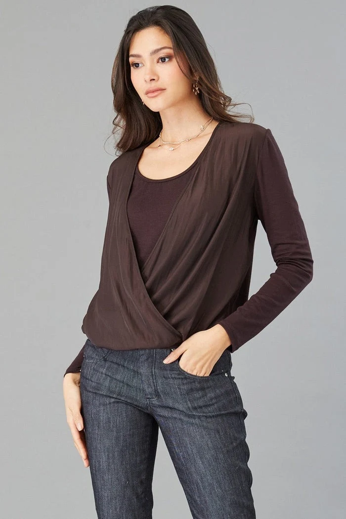 Dark Chocolate Wrap Twofer Shirt