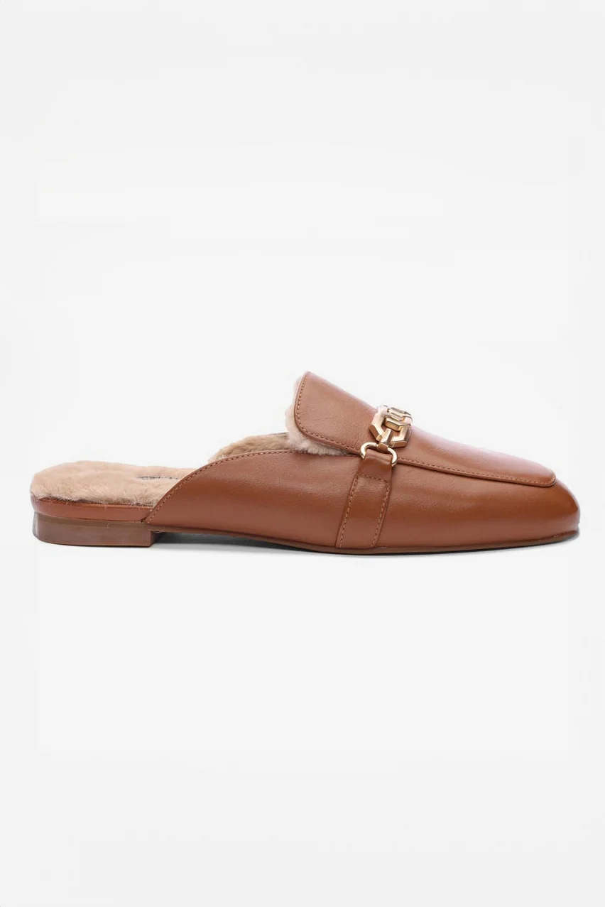 Deep Saddle Bigtime Faux Fur Lined Mule