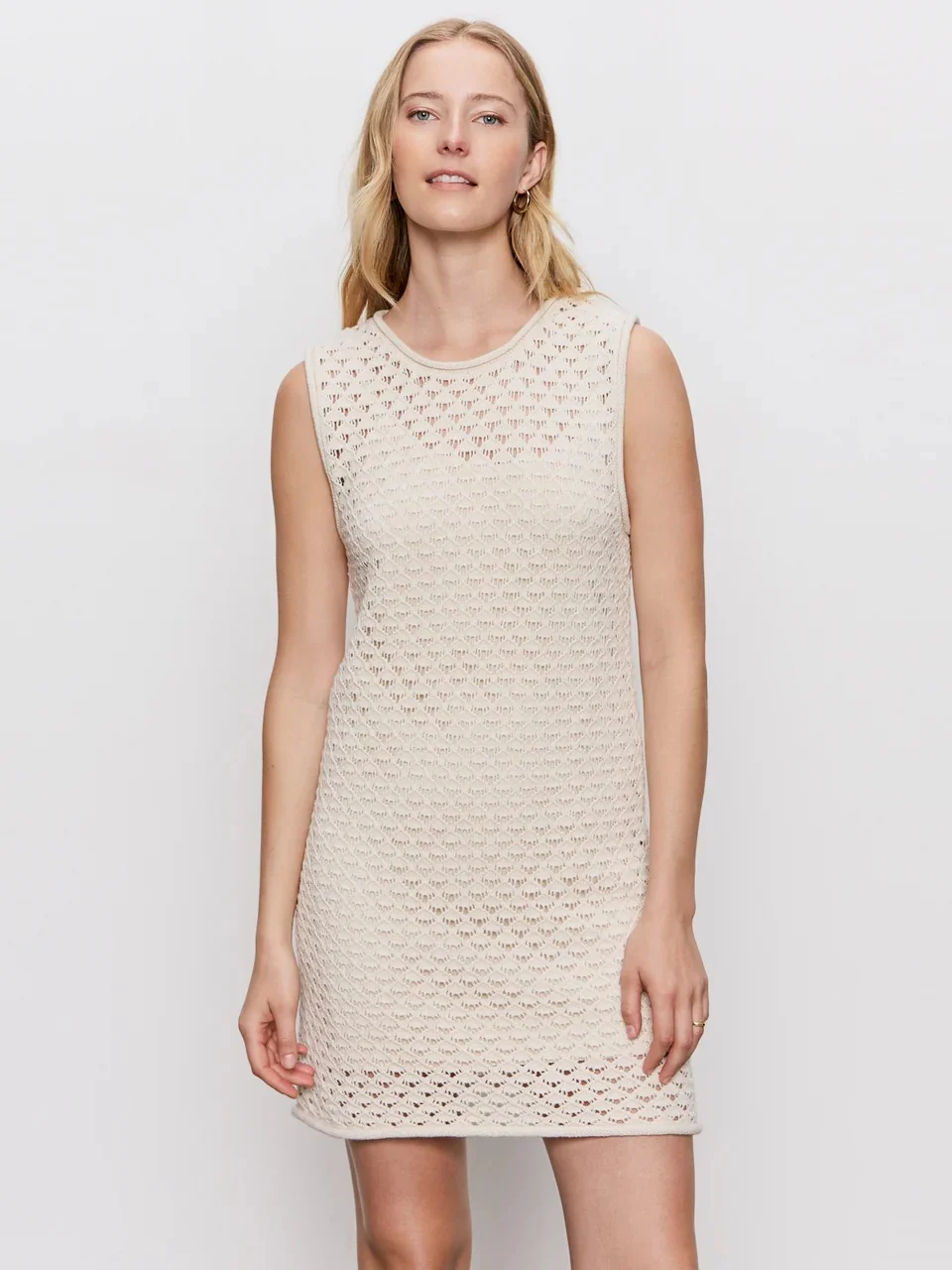 Natural Summer Shell Knit Dress