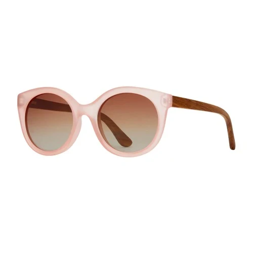 Matte Rose And Walnut Wood Plus Brown Polarized Lens Ellyn Sunglasses