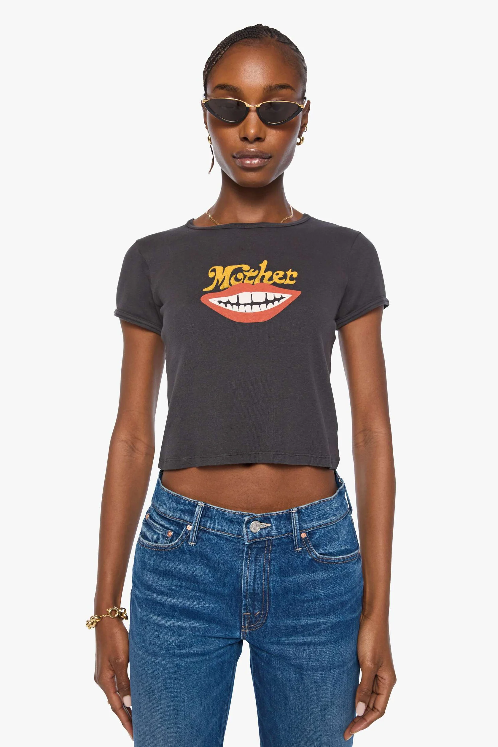 Faded Black The Itty Bitty Ringer Tee