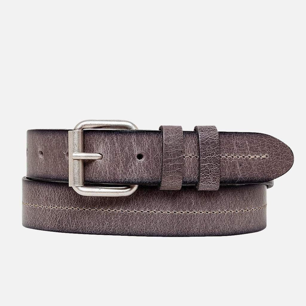 Gray Center Stitch Xavi Belt