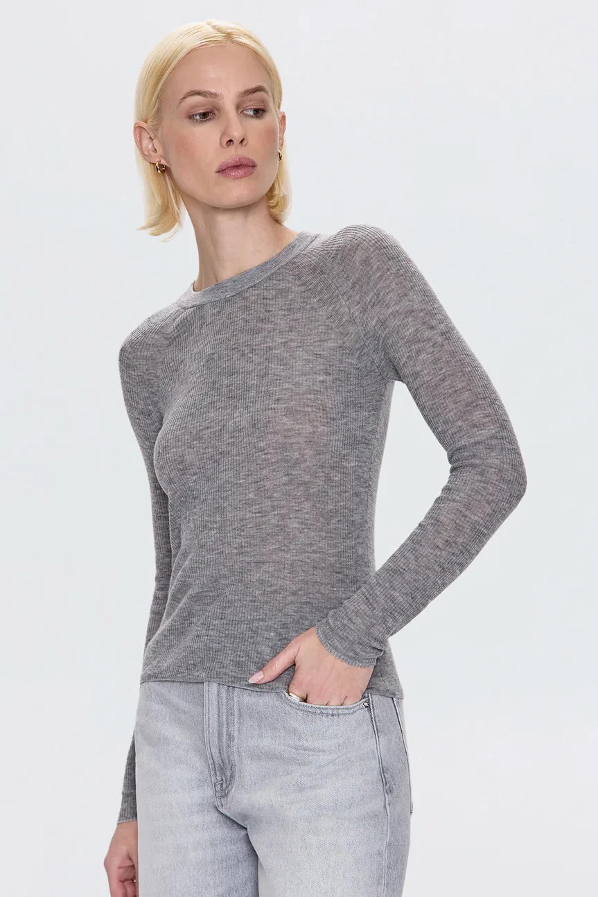 Heather Charcoal Feather Weight Juno Sweater