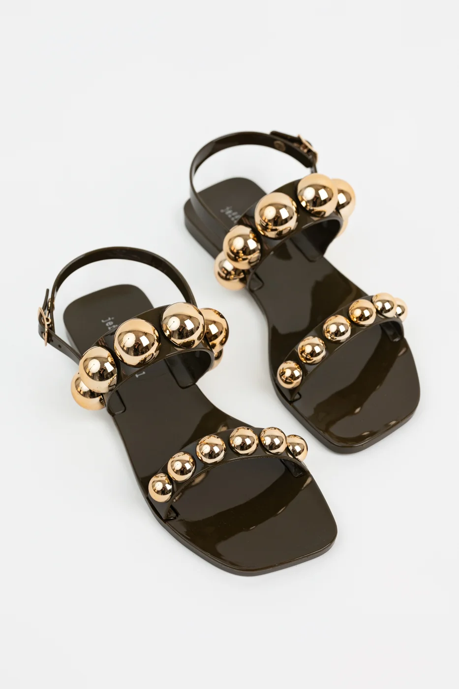 Khaki Gold Gum-Drop Sandal