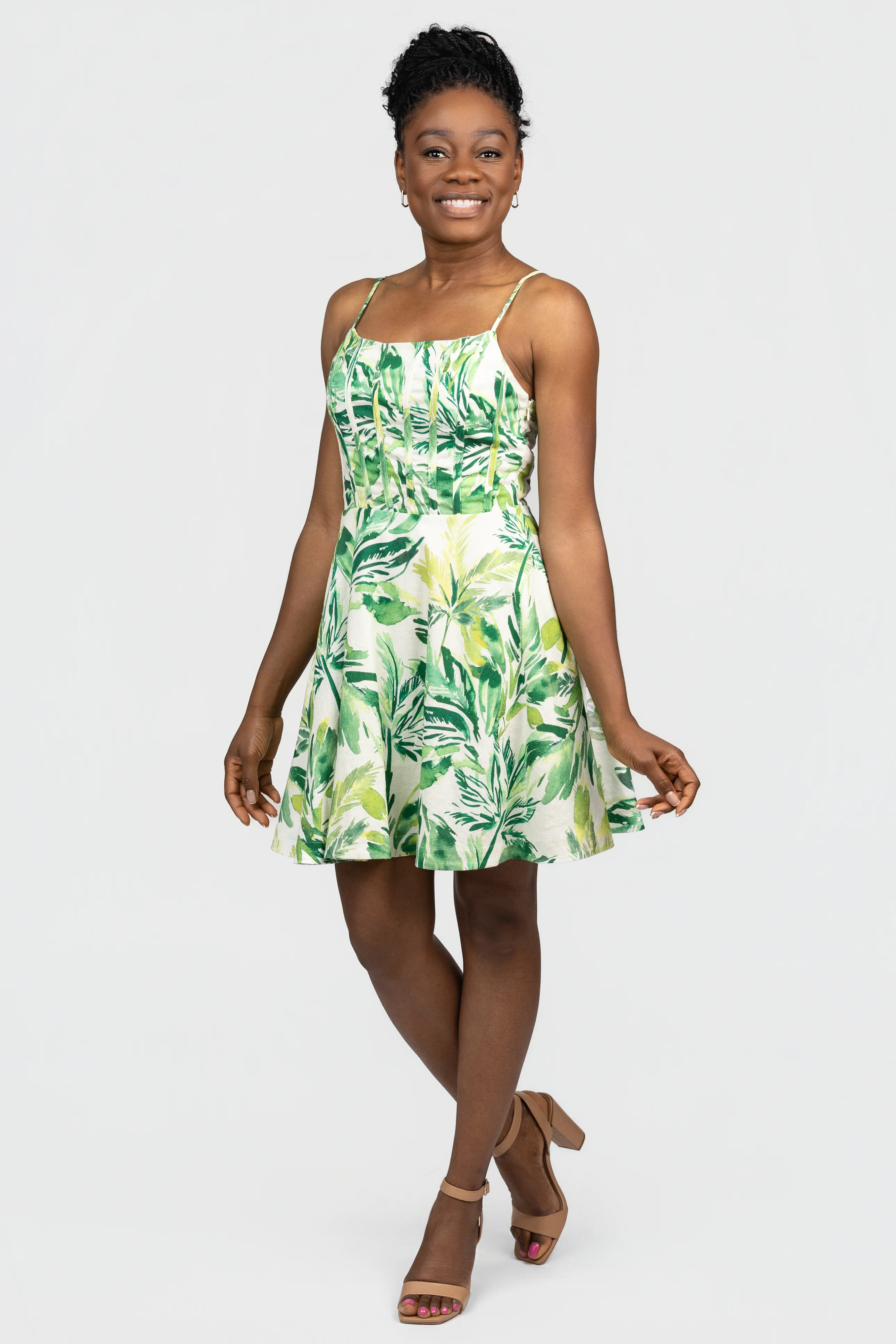 Leaf Green Oakley Mini Dress