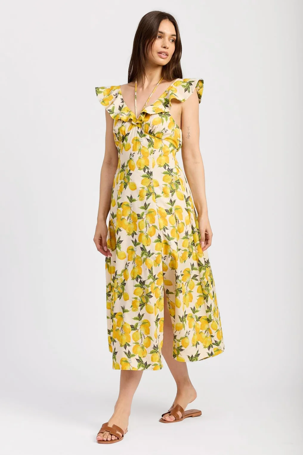 Lemon Bianca Midi Dress