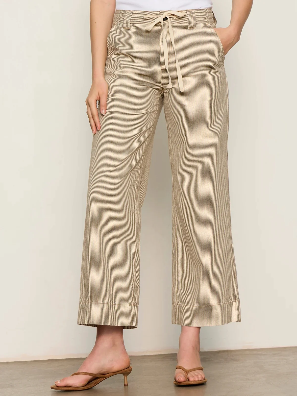 Lido Stripe Cropped Lily Pant