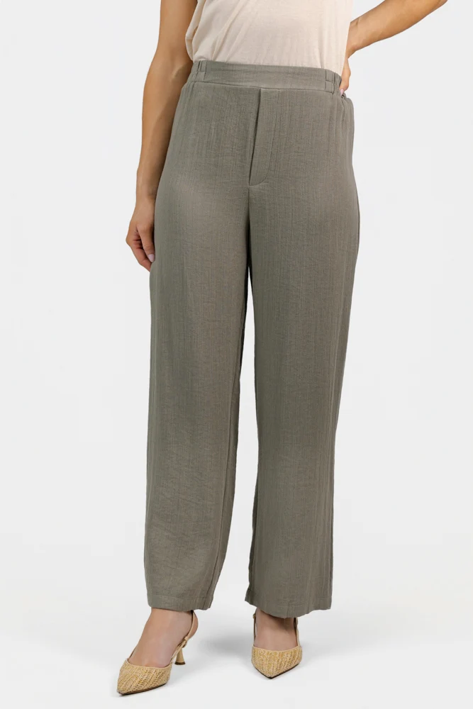 Light Khaki Wide Leg Pant