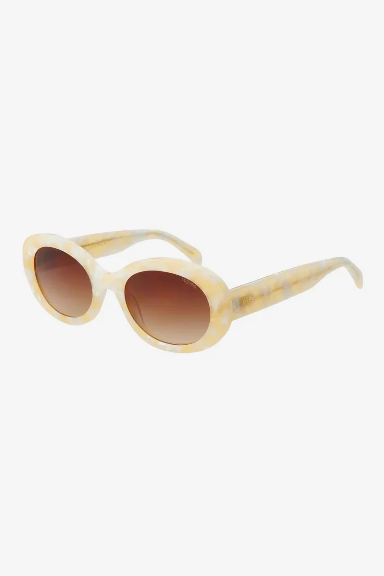 Light Pearl Aria Oval Sunglasses