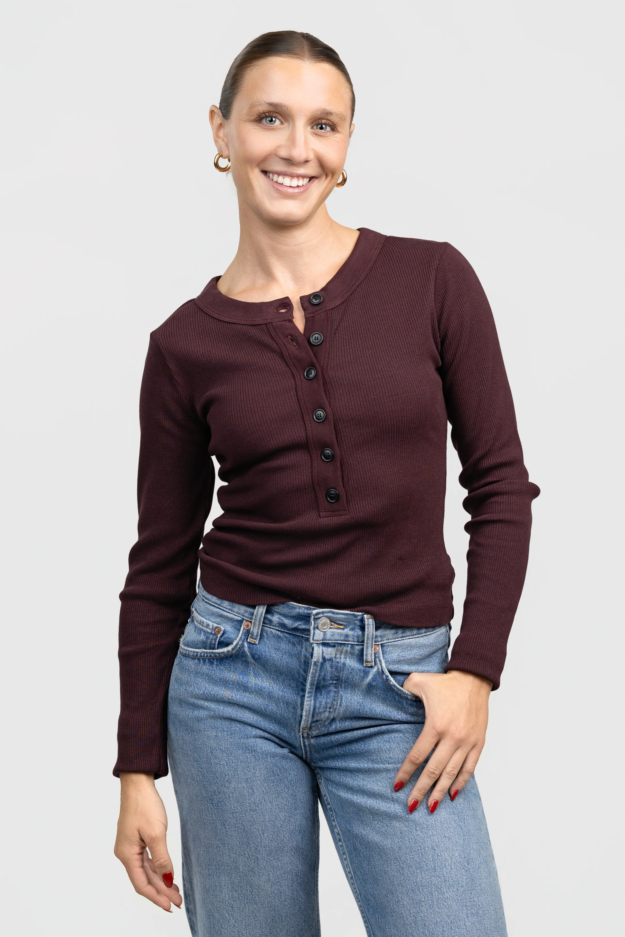 Mahogany Varra Henley Shirt