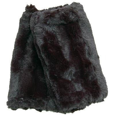 Minky Black Fingerless Gloves