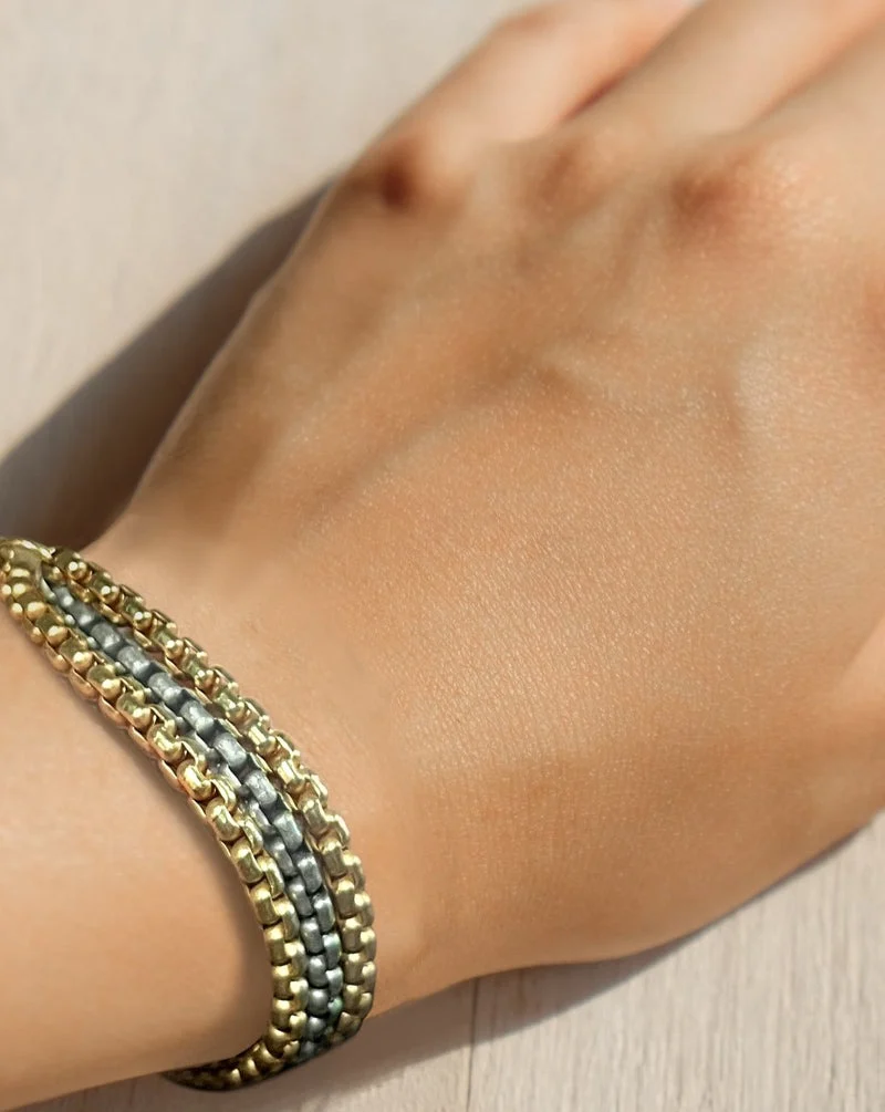 Mixed Gold And Antique Silver Tyler Bracelet
