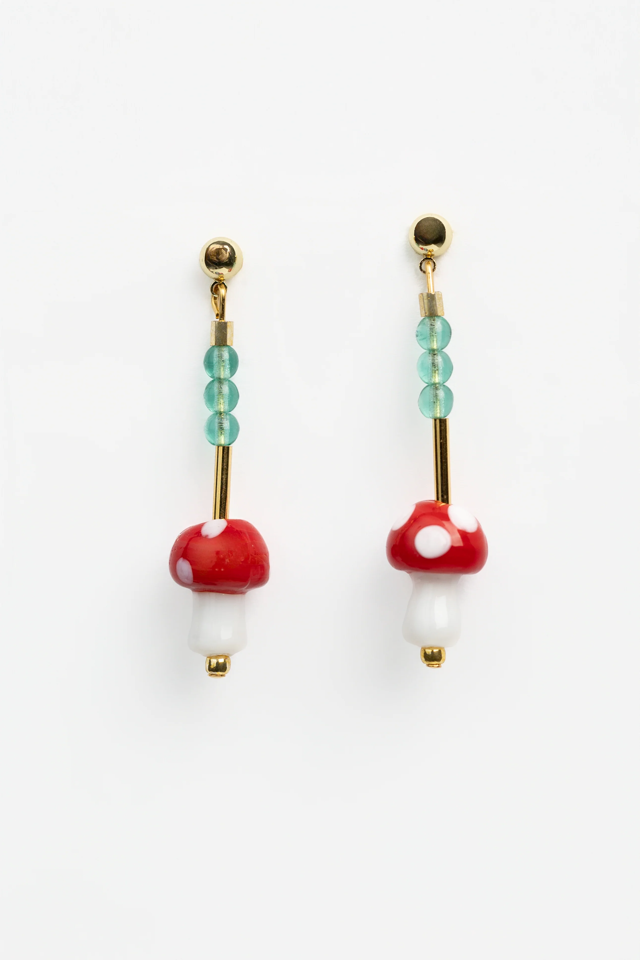 Mushroom Beaded Earrings