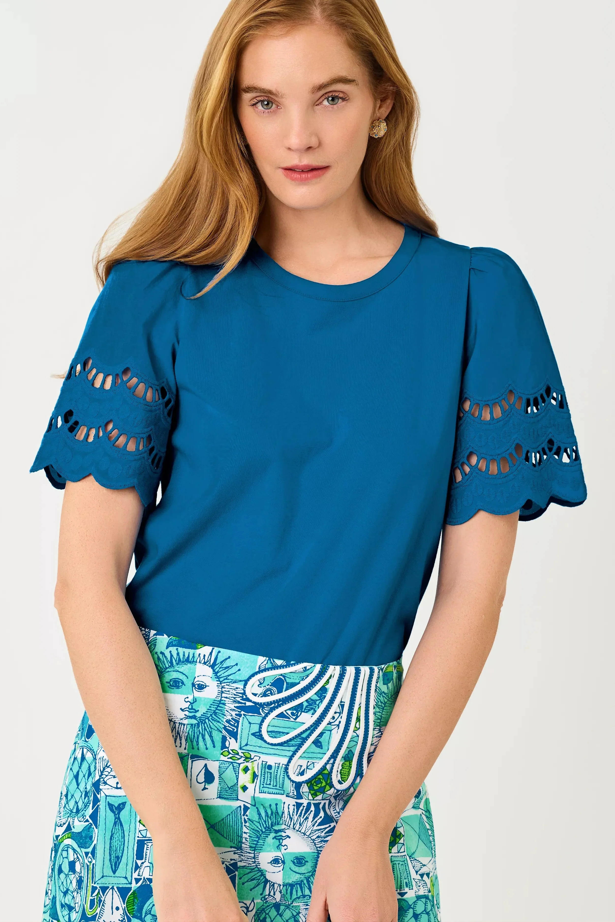 Nassau Blue Sebene Top
