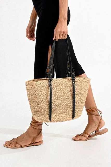 Natural Raffia Tote