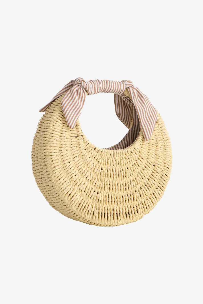 Natural Woven Luna Mini Bag