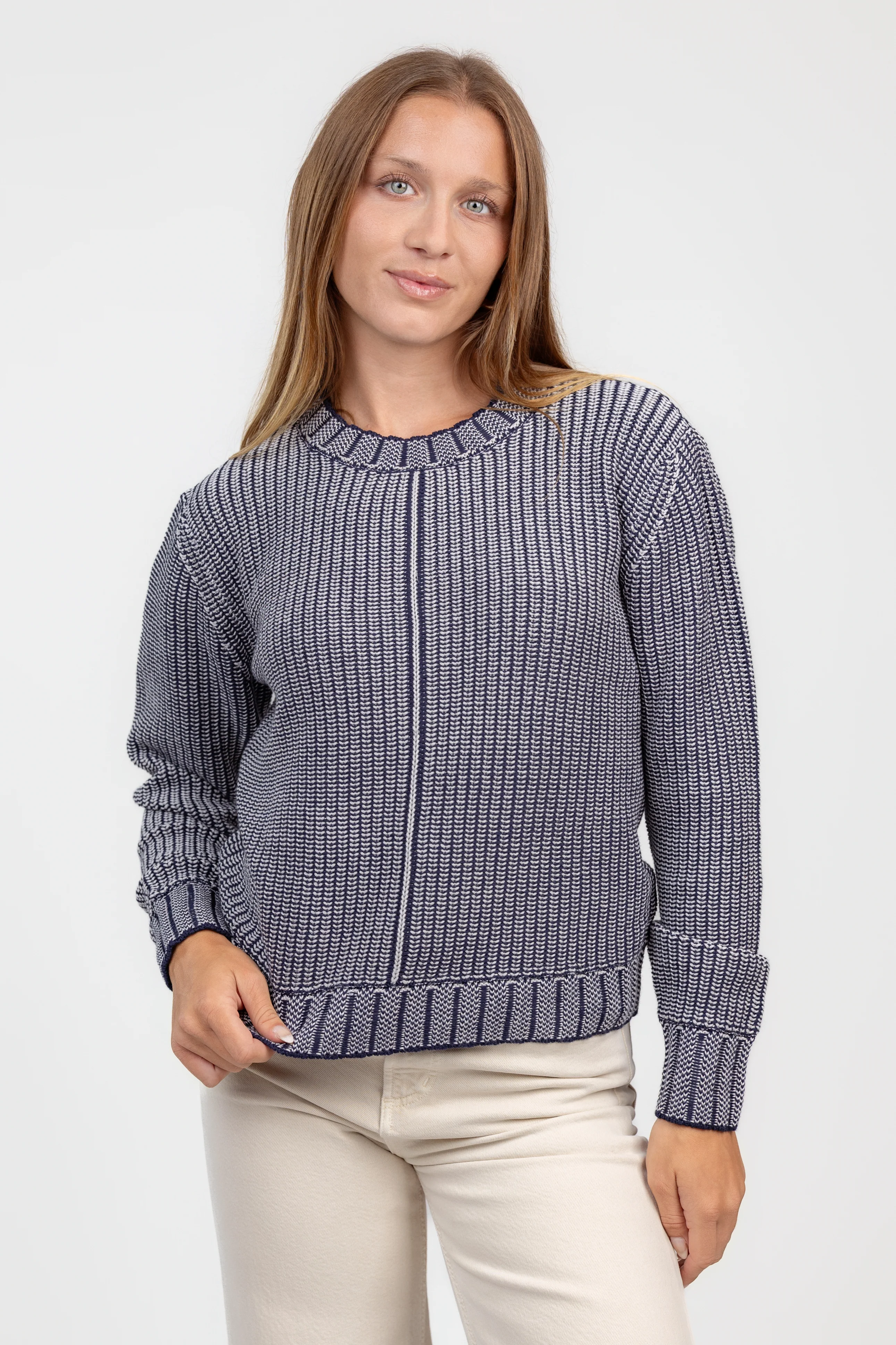 Navy Ombre Stripe Sweater