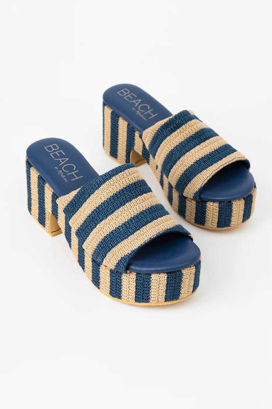 Navy Stripe Terry Sandal