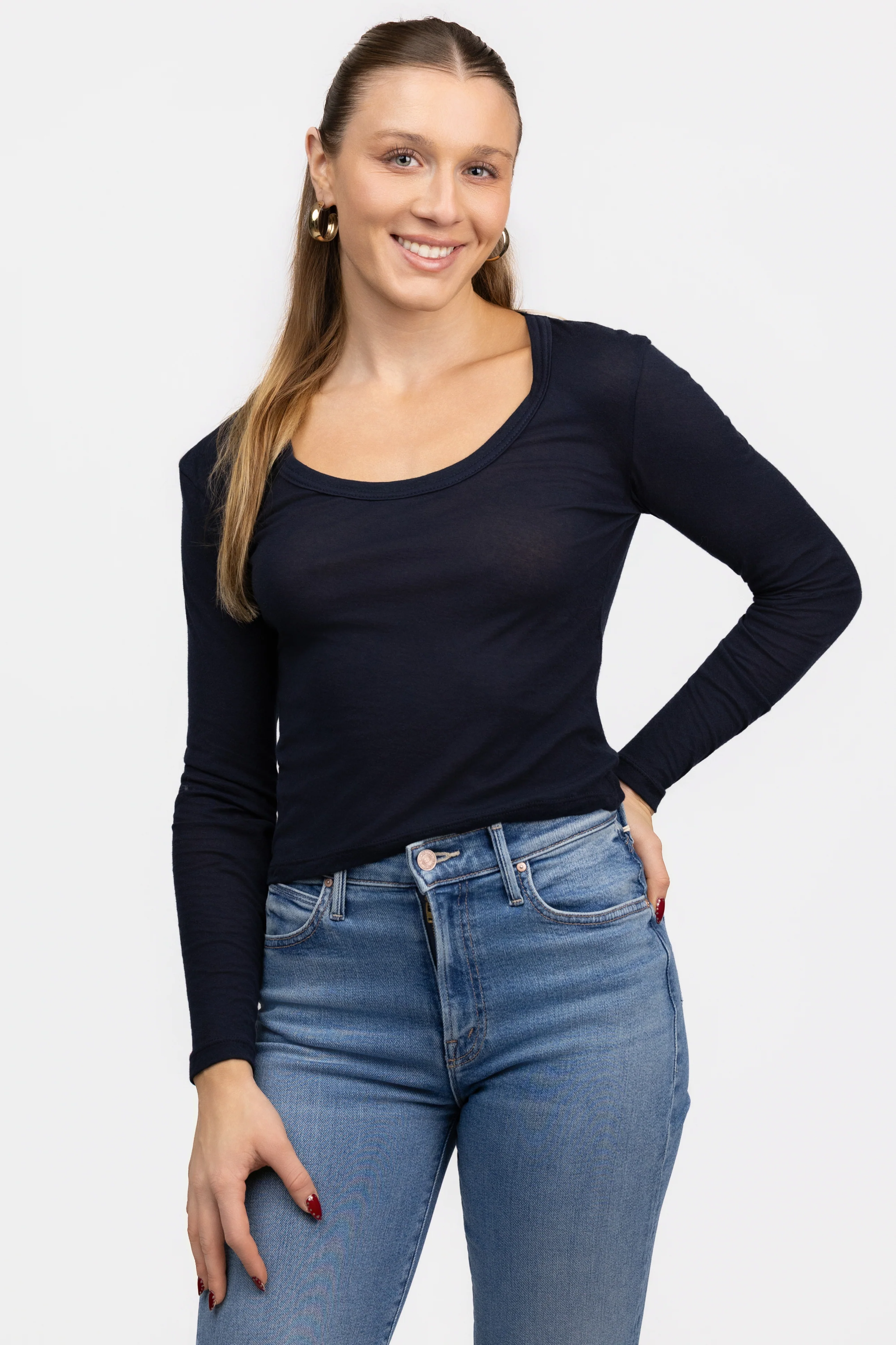 Navy Angie Tee