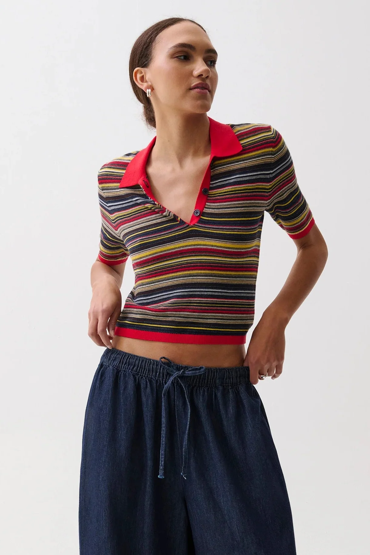 Negroni Stripe Ashlee Polo Sweater