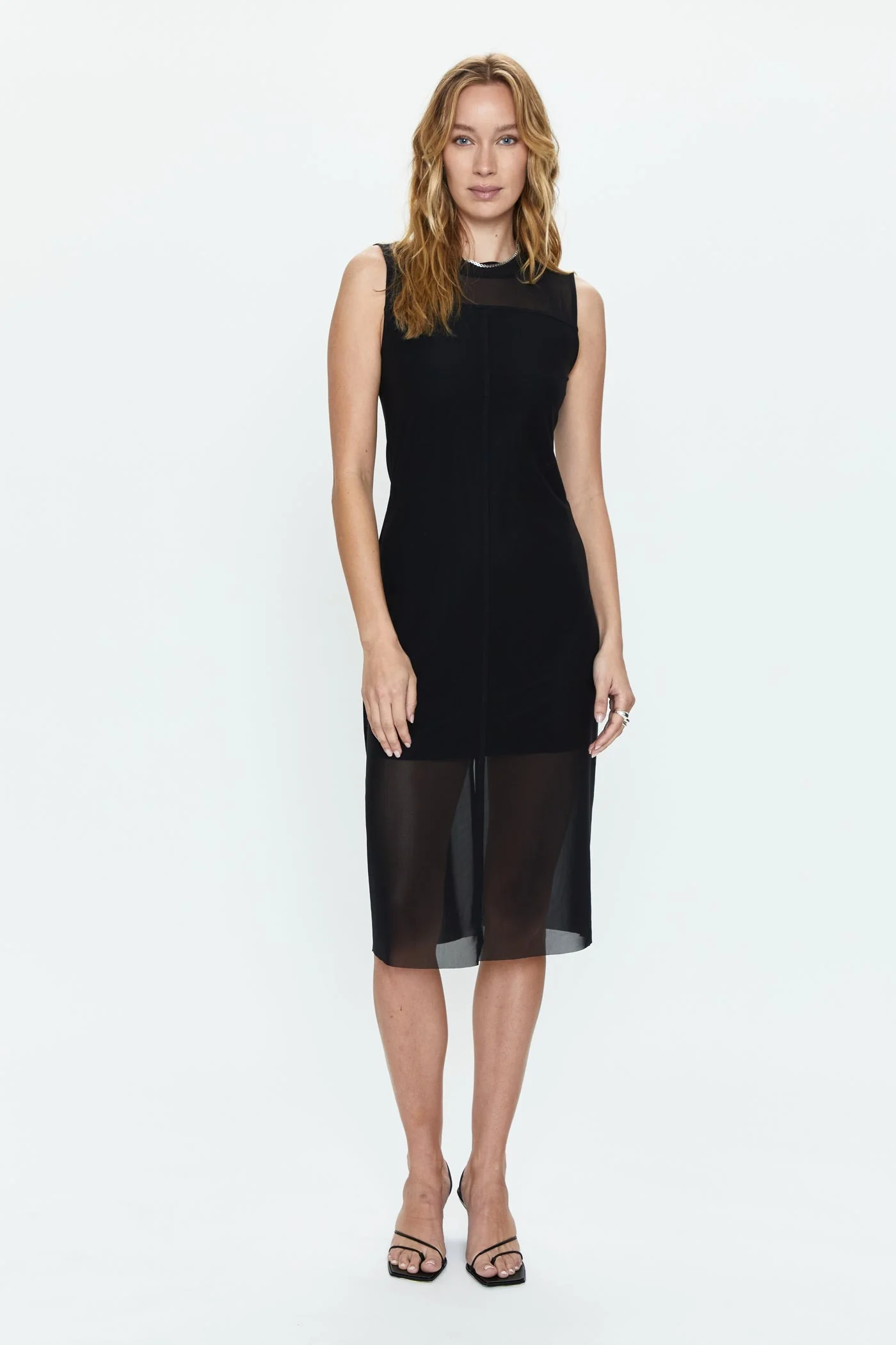 Noir Sleeveless June Midi Dress