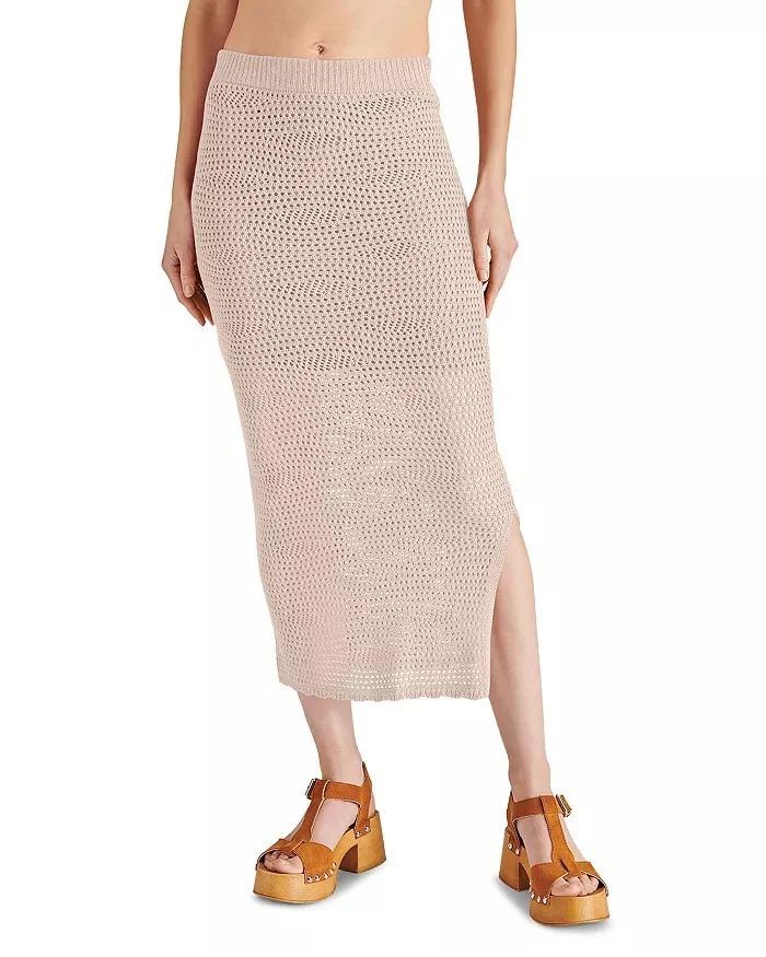 Oatmeal Open Stitch Crochet Liliana Skirt