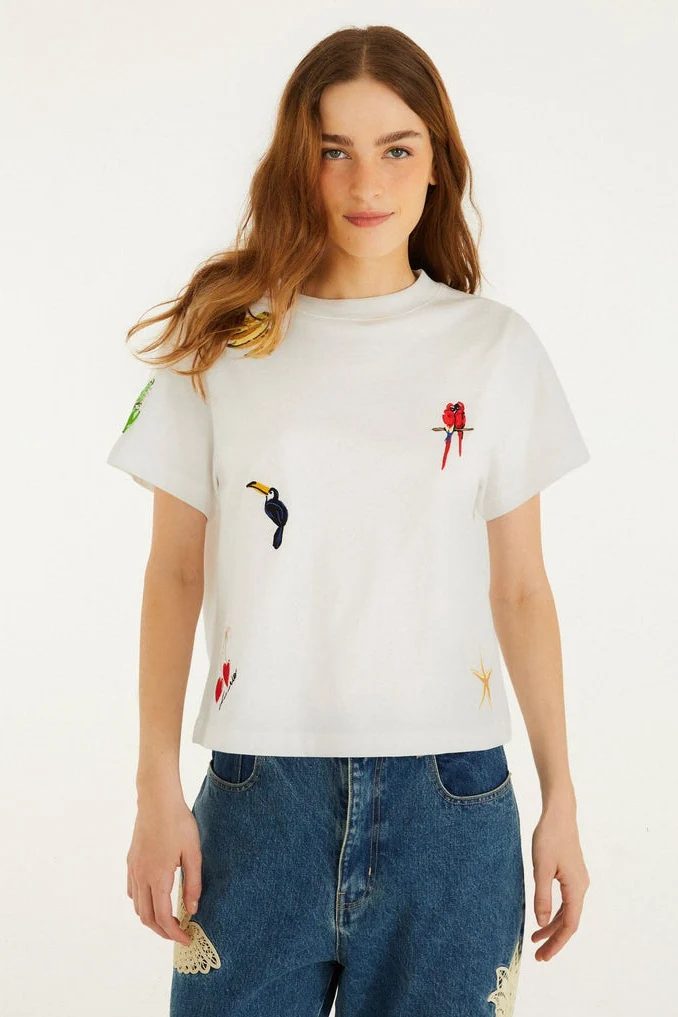 Off White Cool Day Relaxed Tee