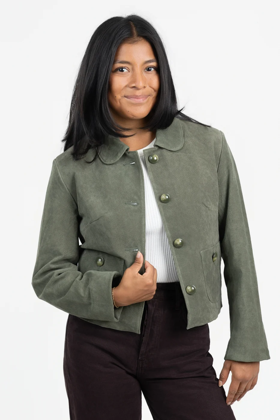 Olive Benly Suede Jacket