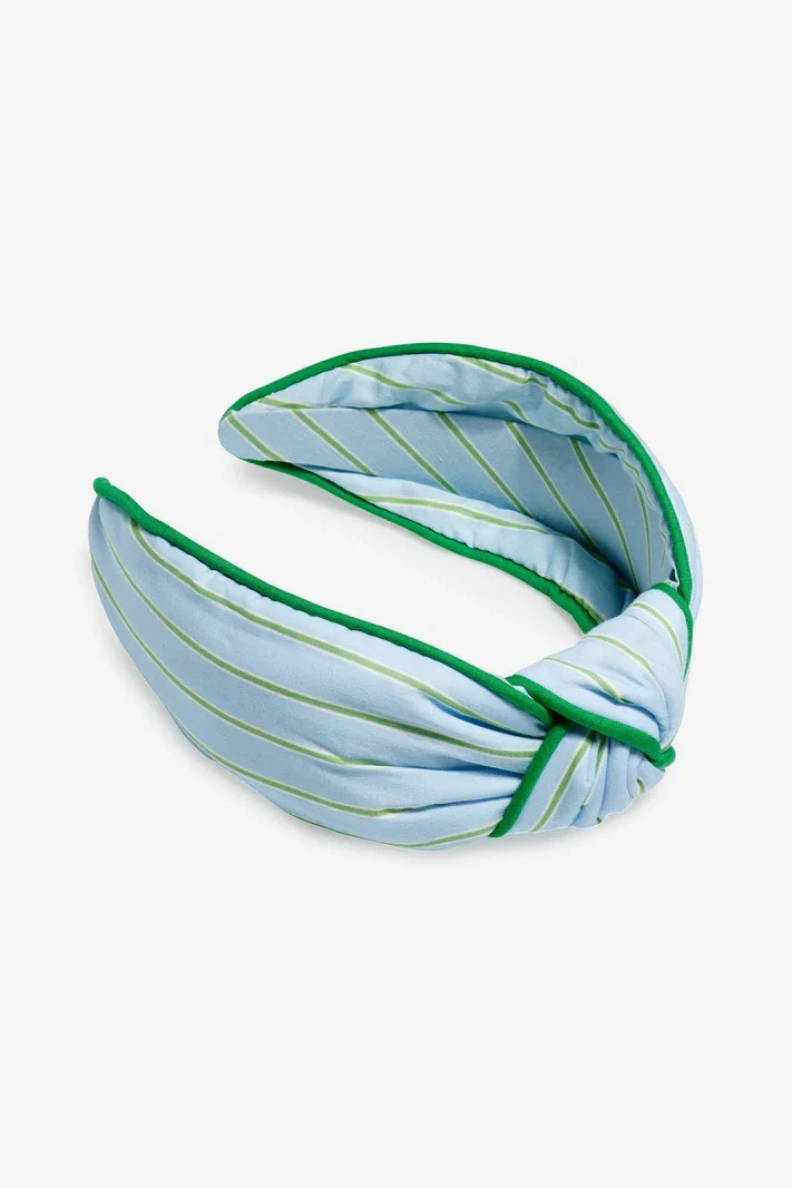 Periwinkle Stripe Knotted Headband