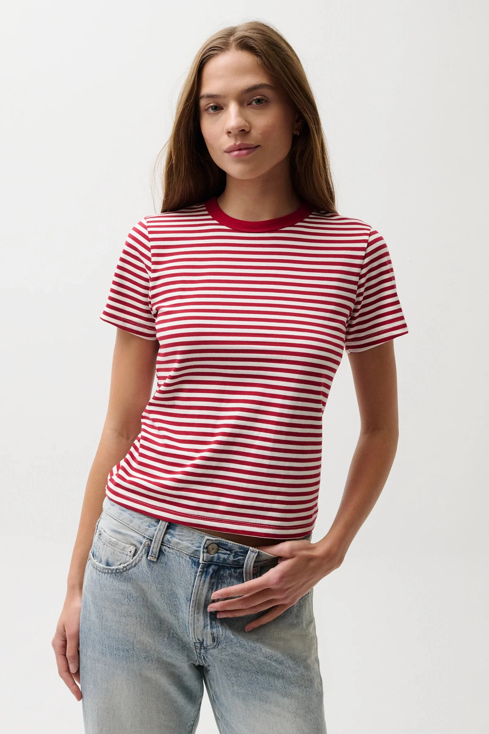 Racer Red Stripe Alba T-Shirt