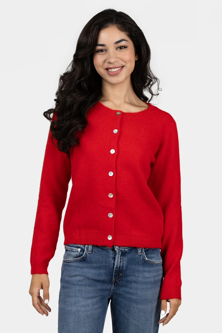 Red Knitted Cardigan