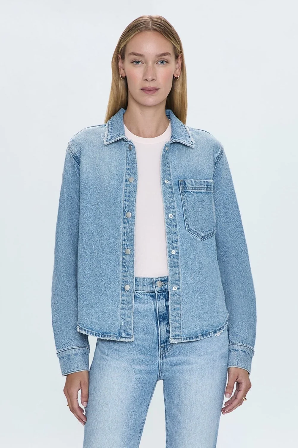 Scholar Vintage Jules Fitted Denim Shirt