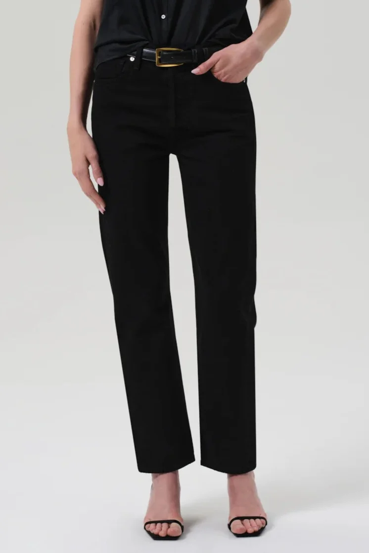 Solid Black High Rise Blaine Jean