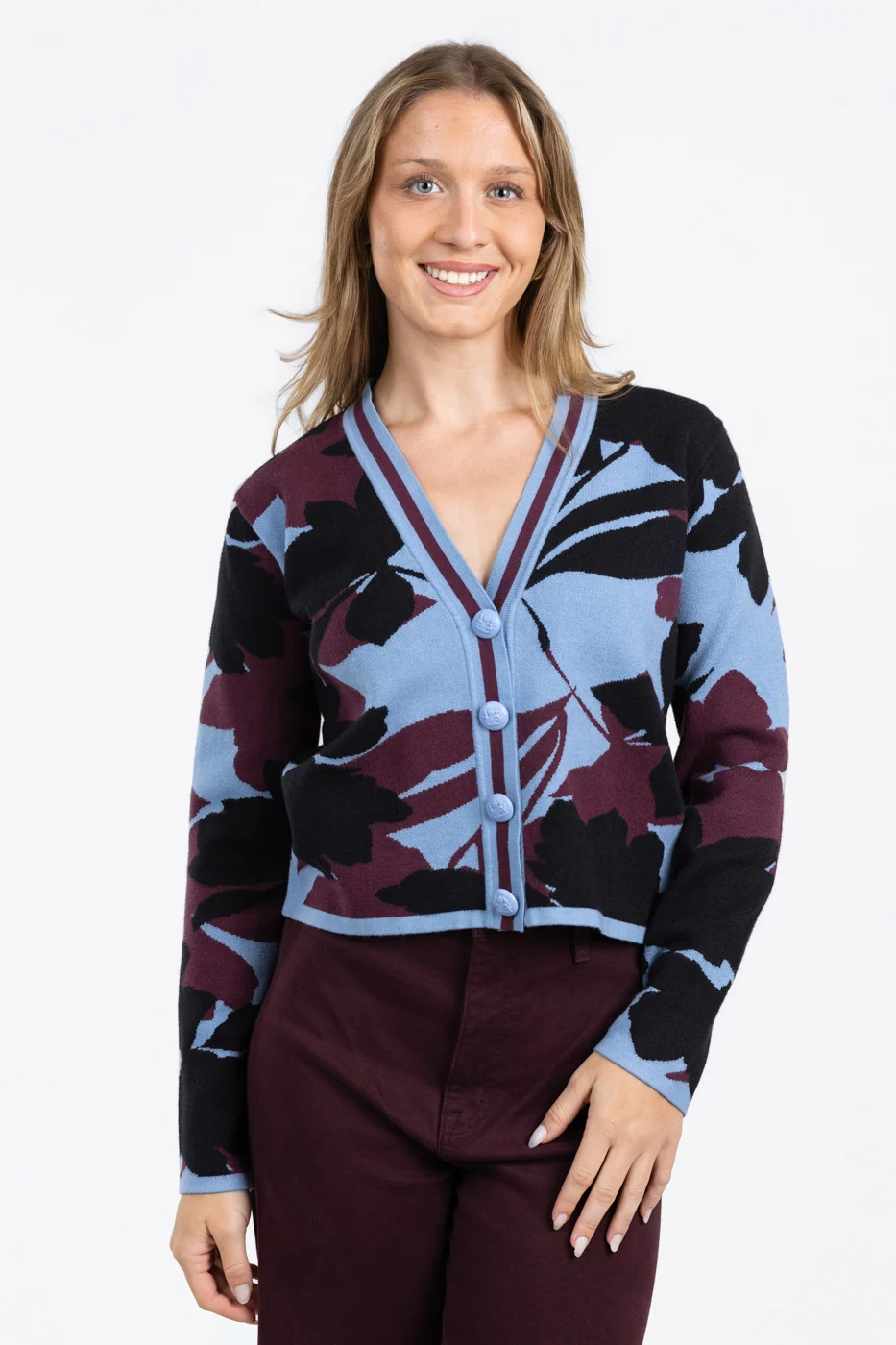 Three Tone Block Brook Cardigan
