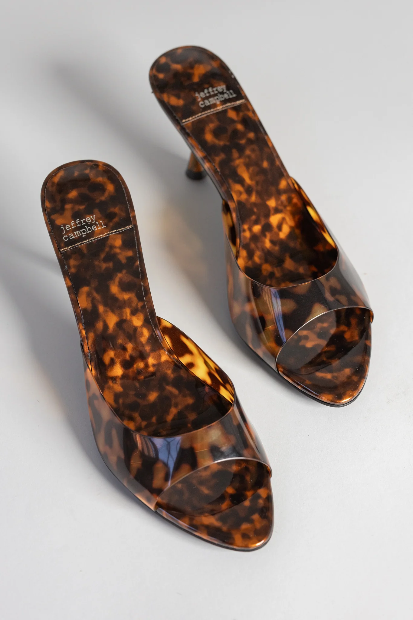 Tortoise Spy-Kid Kitten Heel Sandal