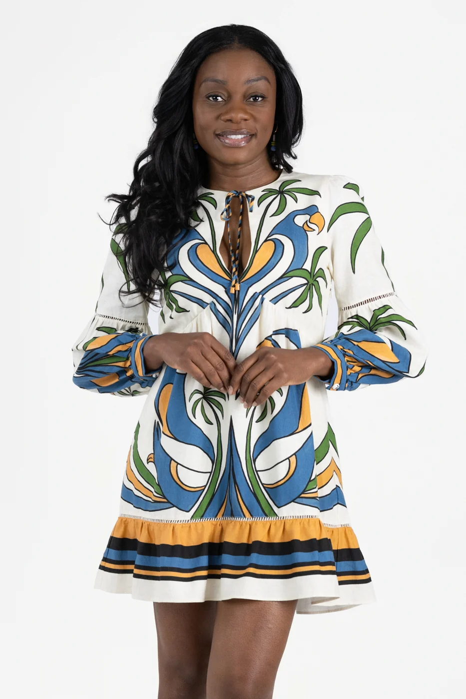 Tropical Graphic Mini Dress