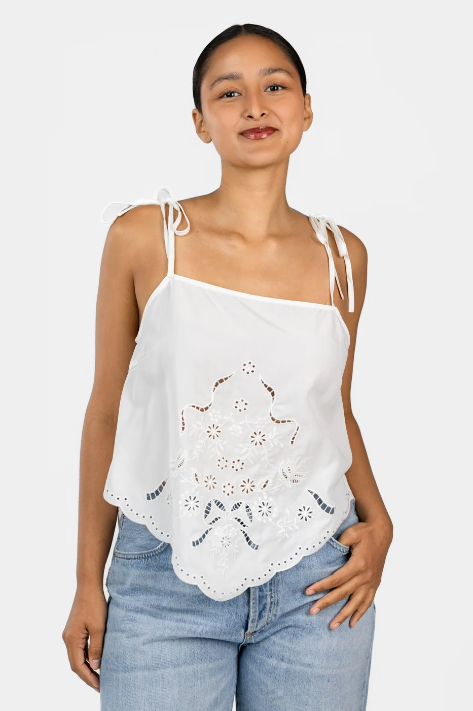 White Stevie Top